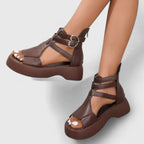 Sandali Platform Donna con Fasce Multiple e Suola Chunky – Stile Moderno e Comfort Estivo
