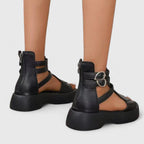 Sandali Platform Donna con Fasce Multiple e Suola Chunky – Stile Moderno e Comfort Estivo