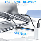 USB-C Dockingstation Laptopstativ 8i1 4K