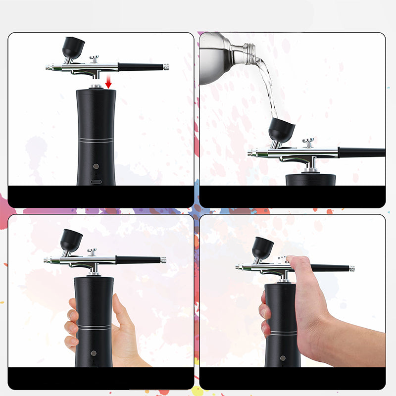 Airbrush Sæt Trådløs Præcision Kompressor