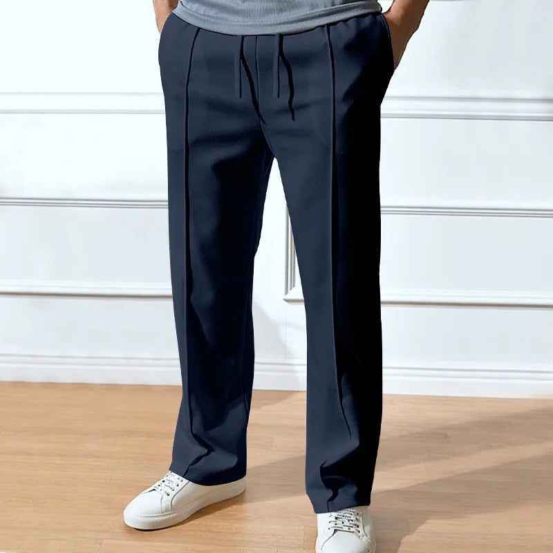 Pantaloni Uomo a Gamba Dritta con Coulisse