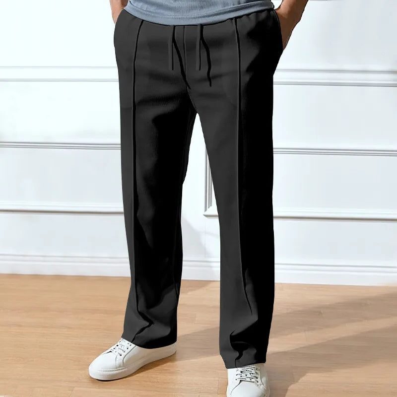 Pantaloni Uomo a Gamba Dritta con Coulisse