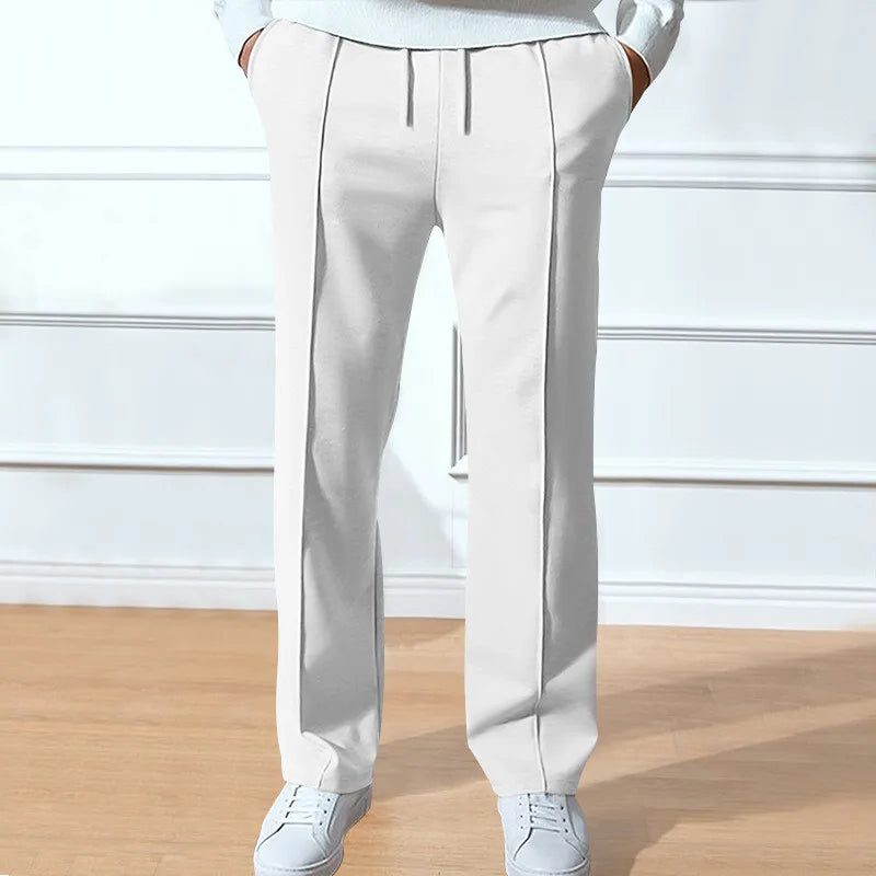 Pantaloni Uomo a Gamba Dritta con Coulisse