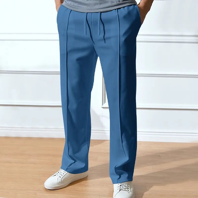 Pantaloni Uomo a Gamba Dritta con Coulisse