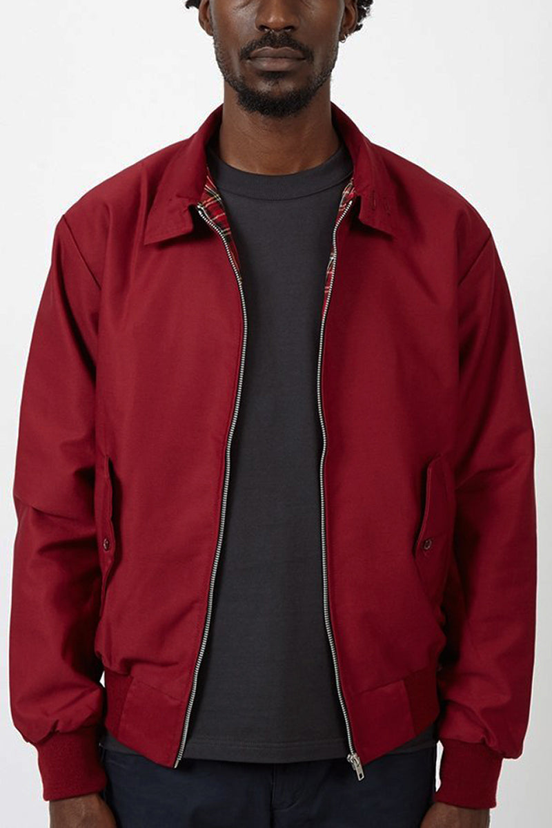 Chaqueta Harrington para hombre con forro de tartán y cremallera – elegancia informal atemporal