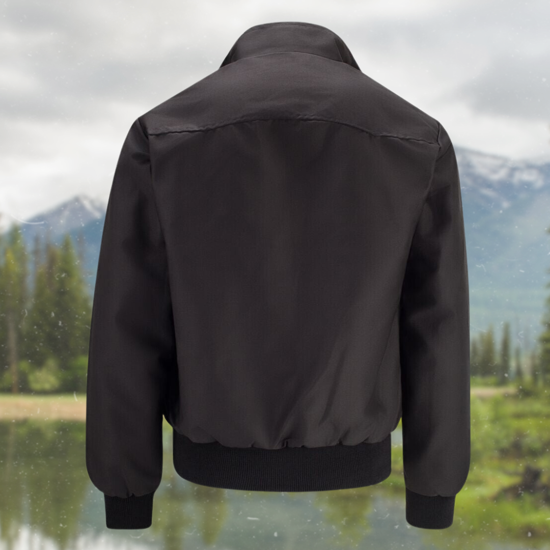 Chaqueta Harrington para hombre con forro de tartán y cremallera – elegancia informal atemporal