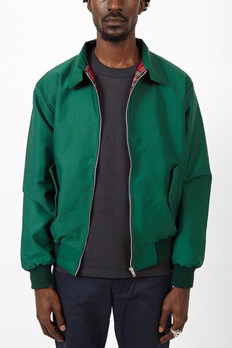 Chaqueta Harrington para hombre con forro de tartán y cremallera – elegancia informal atemporal