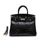 Borsa a Mano Donna in Vera Pelle Cognac