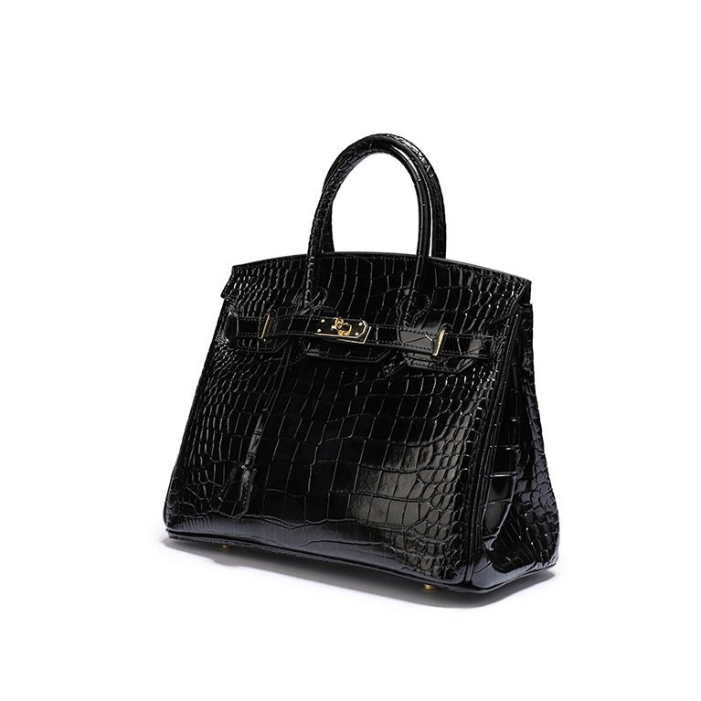 Borsa a Mano Donna in Vera Pelle Cognac