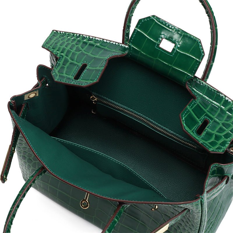 Borsa a Mano Donna in Vera Pelle Cognac
