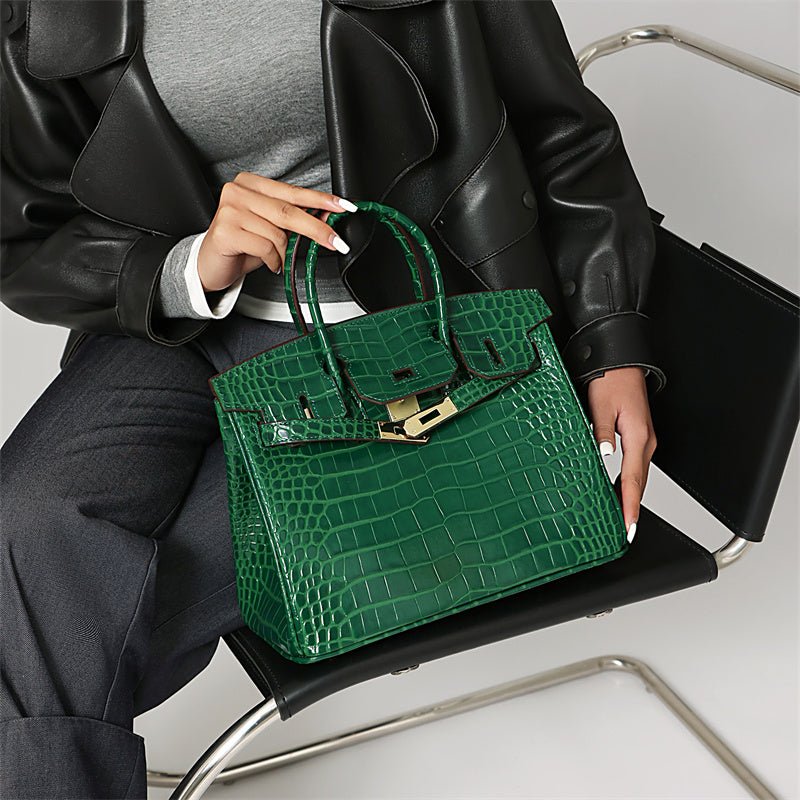 Borsa a Mano Donna in Vera Pelle Cognac