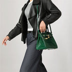Borsa a Mano Donna in Vera Pelle Cognac