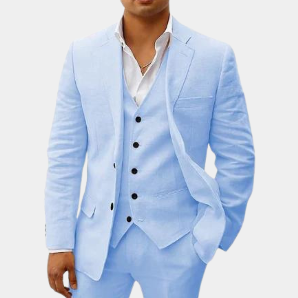 Completo Uomo Tre Pezzi con Gilet e Pantaloni Sartoriali