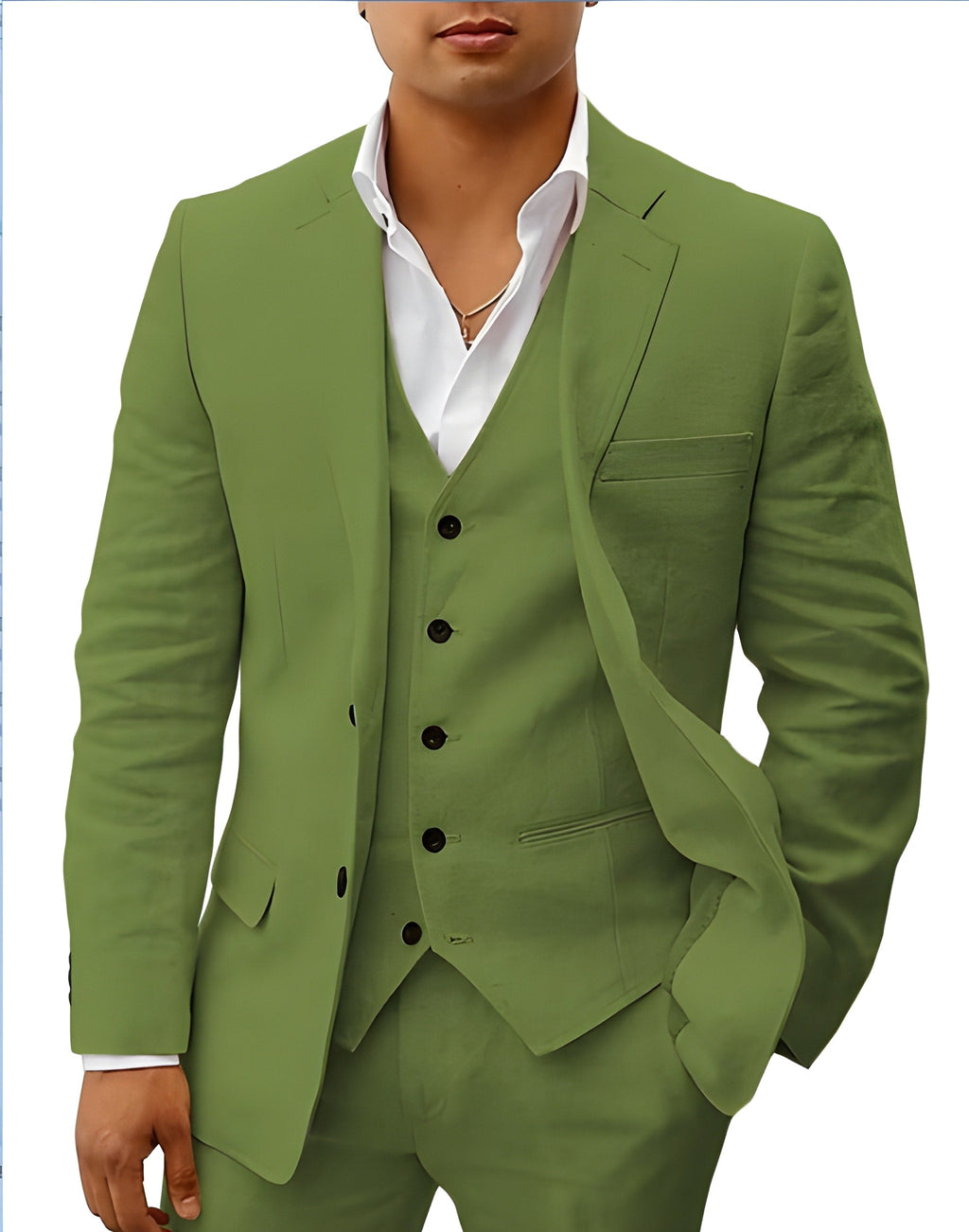 Completo Uomo Tre Pezzi con Gilet e Pantaloni Sartoriali