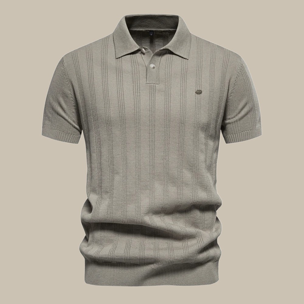 Polo da Uomo a Maniche Corte Elegante Silhouette Traspirante Comfort
