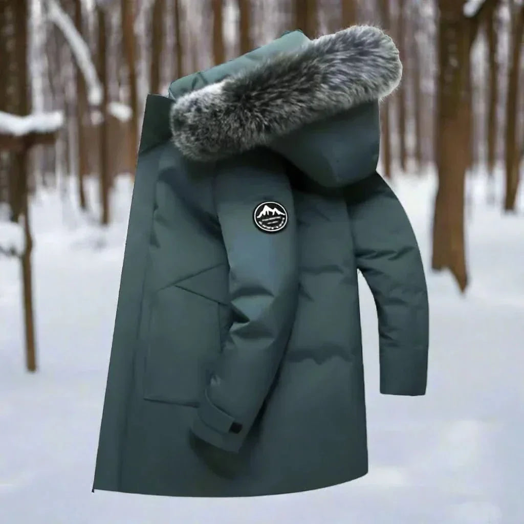 Parka Invernale Uomo Lungo Idrorepellente con Cappuccio