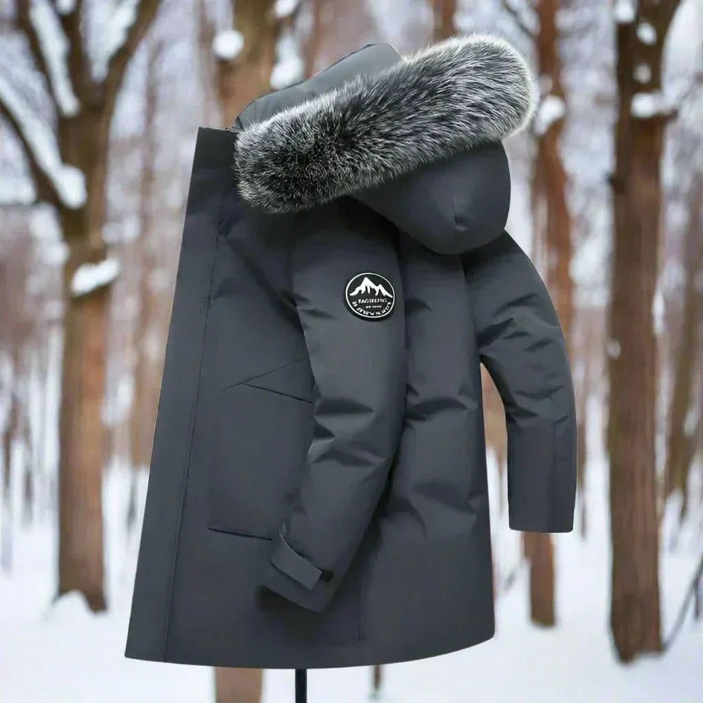 Parka Invernale Uomo Lungo Idrorepellente con Cappuccio