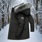 Parka Invernale Uomo Lungo Idrorepellente con Cappuccio