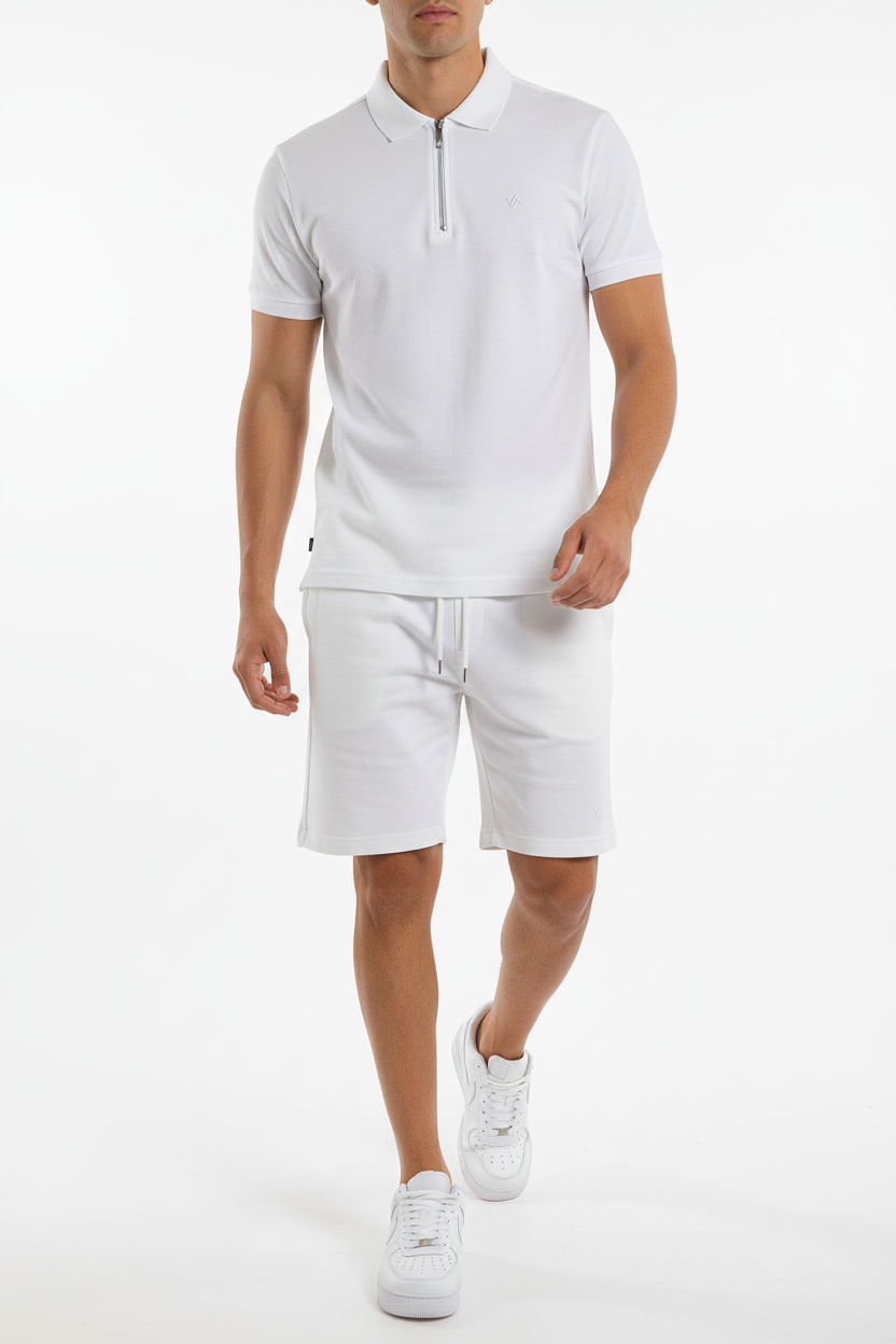Ibiza Polo Set con Zip e Design Slim Fit