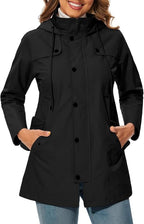 Giacca Antipioggia Donna Impermeabile con Cappuccio – Trench Leggero Elegante e Funzionale