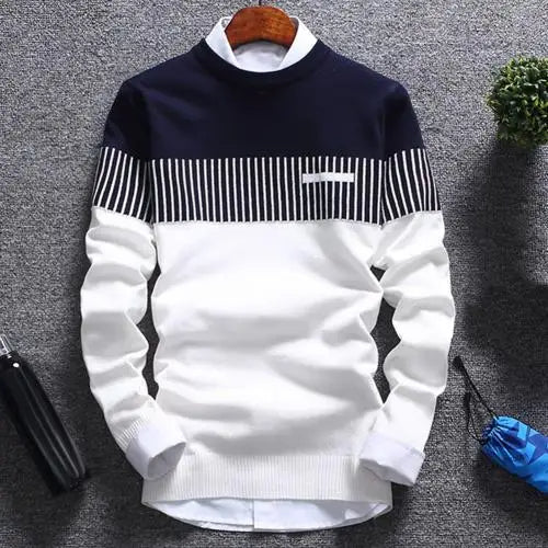 Maglione Uomo Fantasia con Girocollo – Stile Moderno e Comfort Quotidiano
