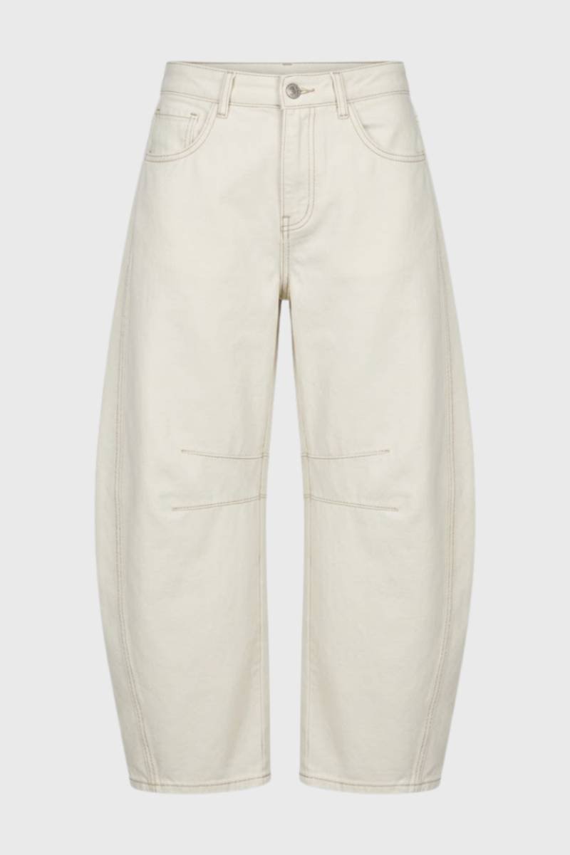 Jeans balloon oversize para mujer - pernera ancha con costuras decorativas
