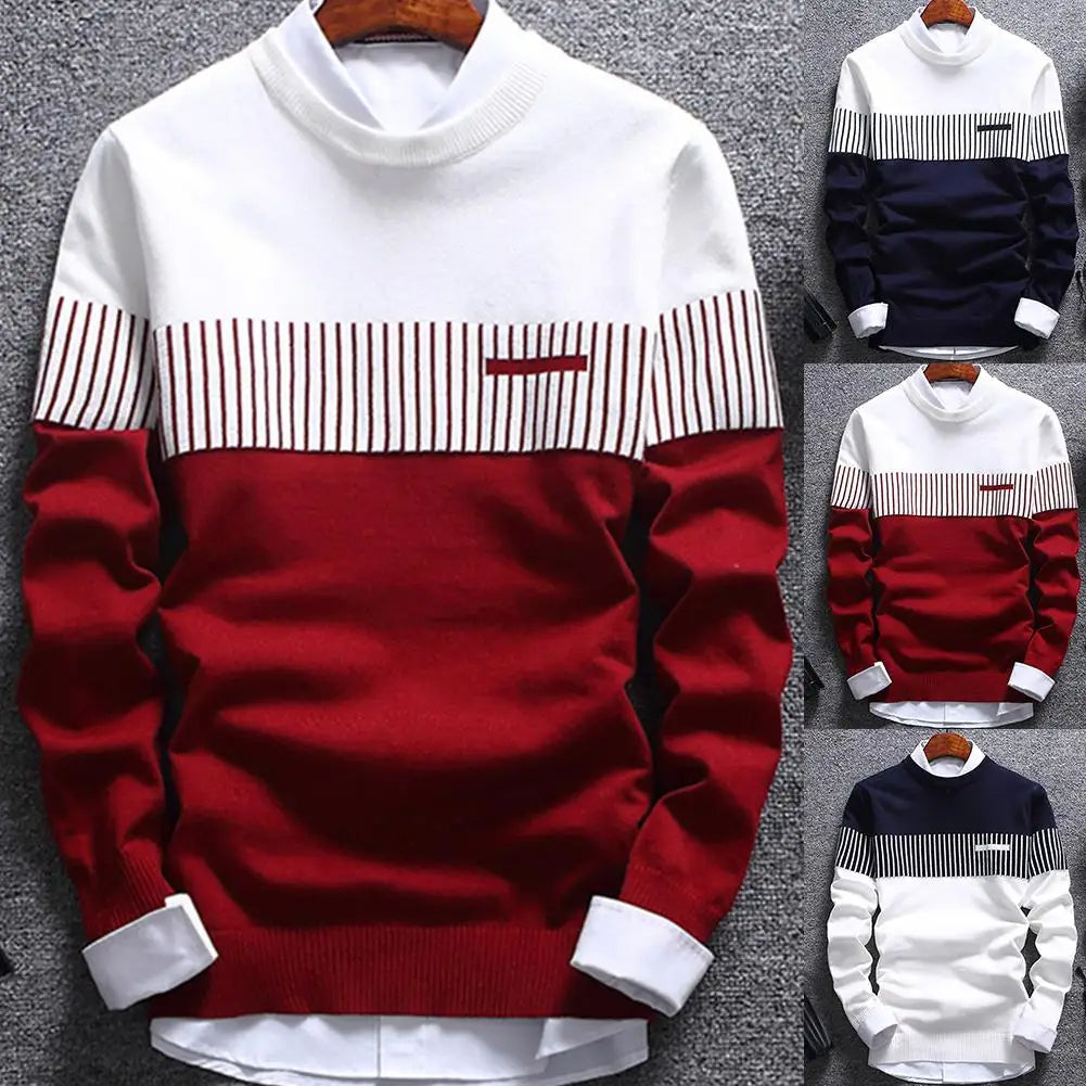 Maglione Uomo Fantasia con Girocollo – Stile Moderno e Comfort Quotidiano
