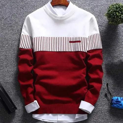 Maglione Uomo Fantasia con Girocollo – Stile Moderno e Comfort Quotidiano