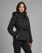 Piumino Donna con Cappuccio e Cintura