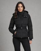 Piumino Donna con Cappuccio e Cintura