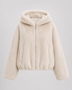 Giacca Donna in Pelliccia Sintetica con Cappuccio