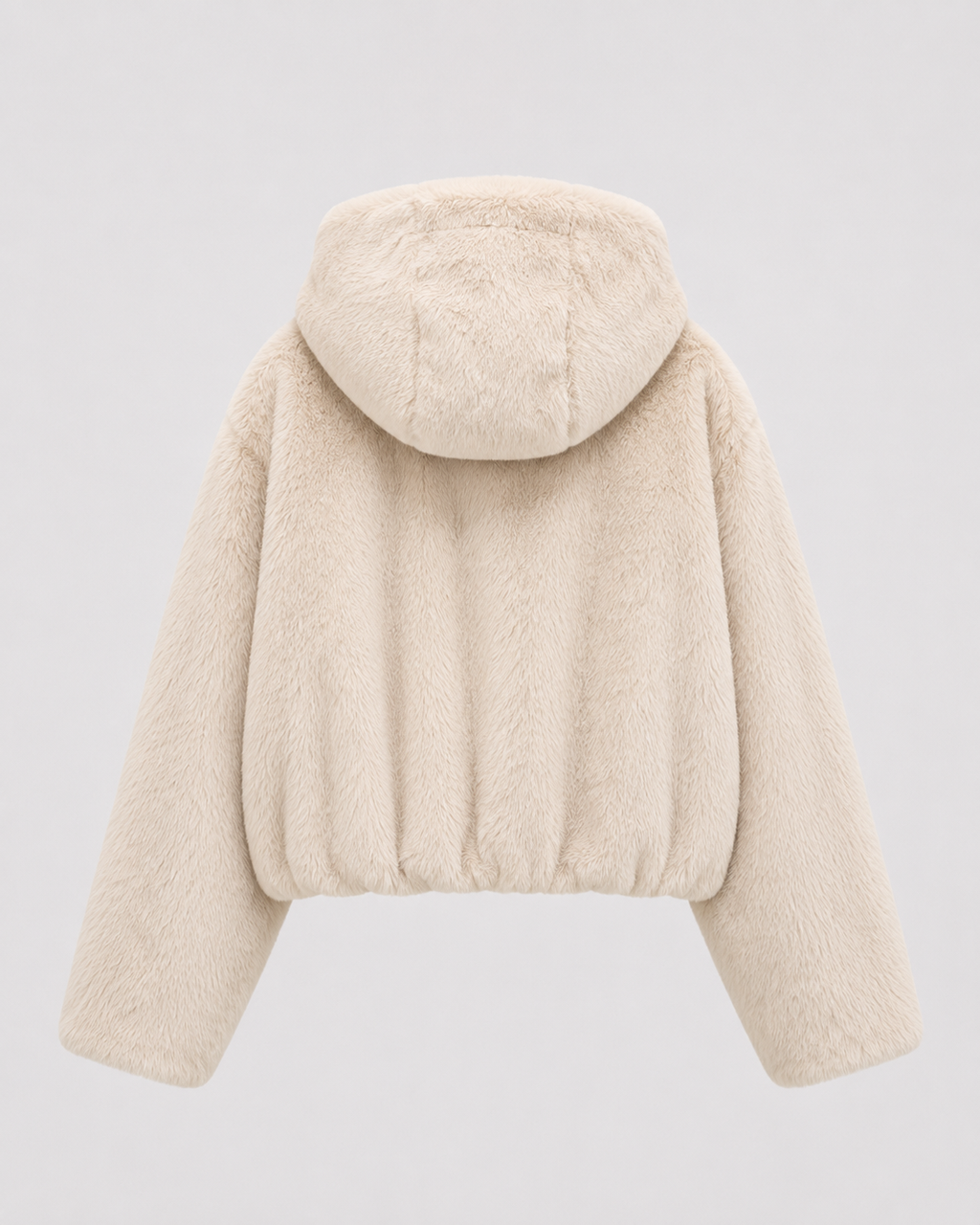 Giacca Donna in Pelliccia Sintetica con Cappuccio