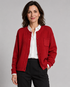 Cardigan Donna in Maglia con Bottoni e Taschino
