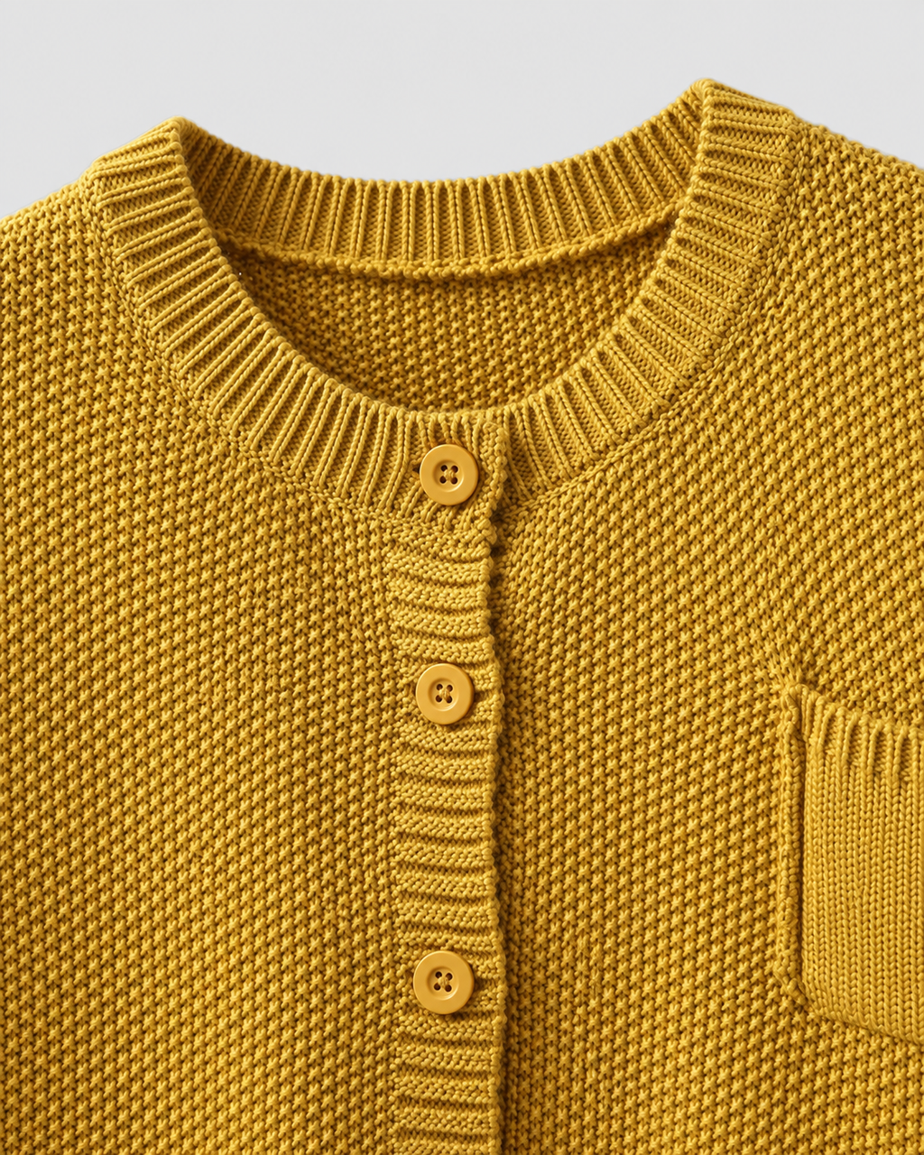 Cardigan Donna in Maglia con Bottoni e Taschino