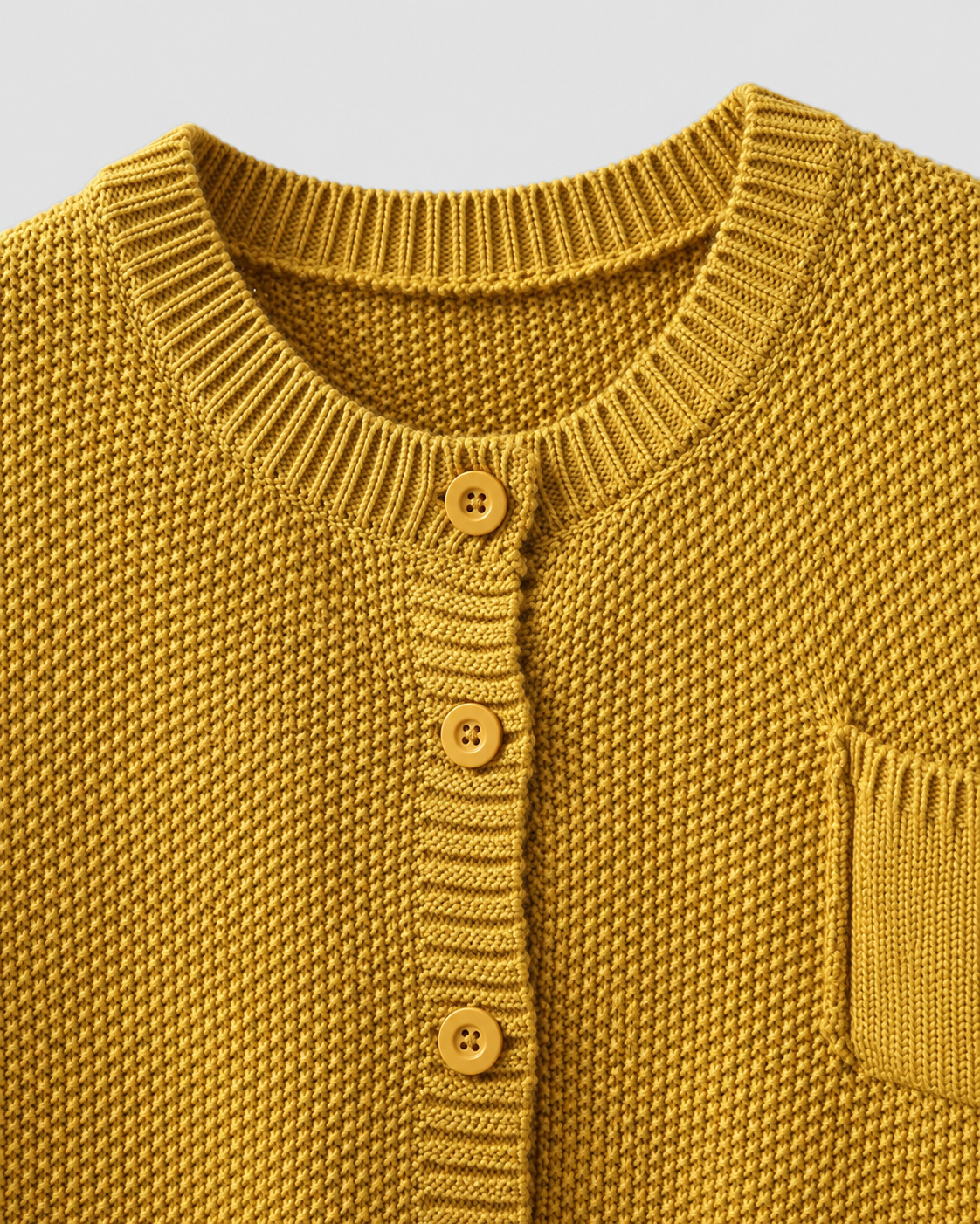 Cardigan Donna in Maglia con Bottoni e Taschino