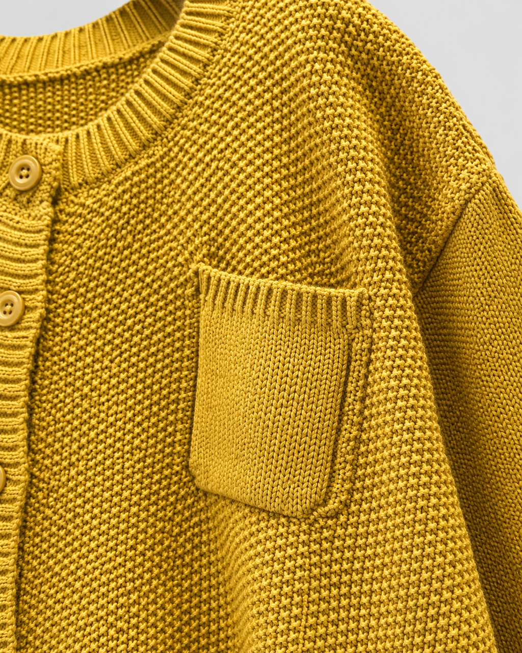 Cardigan Donna in Maglia con Bottoni e Taschino