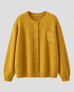 Cardigan Donna in Maglia con Bottoni e Taschino