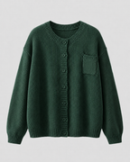 Cardigan Donna in Maglia con Bottoni e Taschino