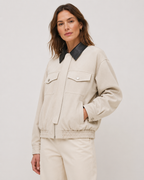 Giacca Barn Corta Donna Effetto Camoscio