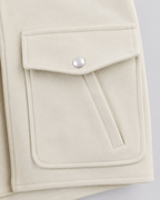 Giacca Corta Donna Effetto Camoscio con Tasche