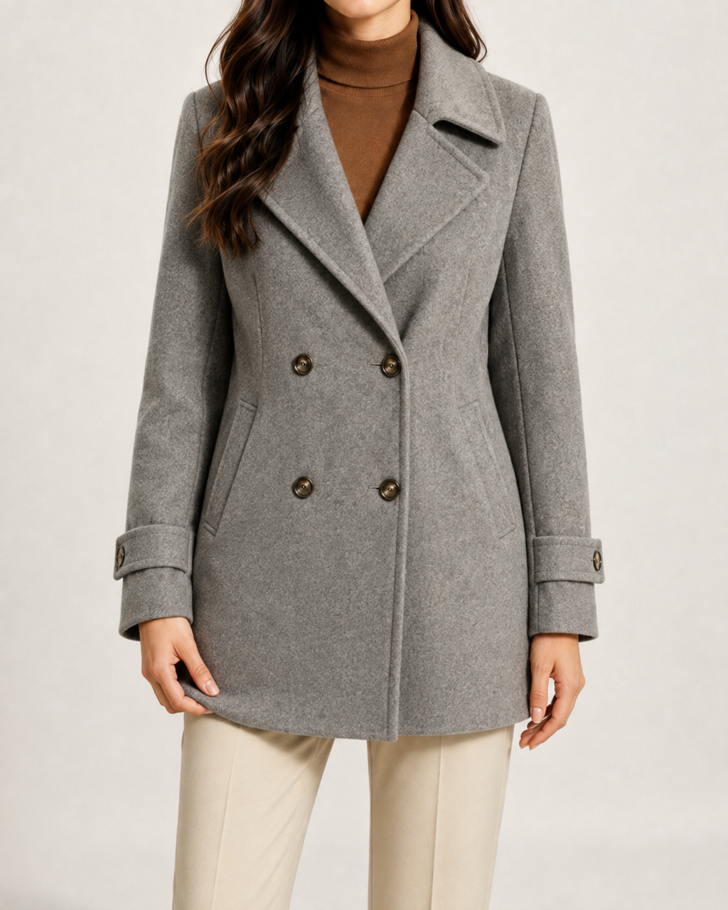 Manteau court femme croisé de tailleur
