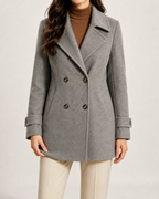 Manteau court femme croisé de tailleur