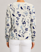Cardigan Donna in Maglia con Stampa Floreale