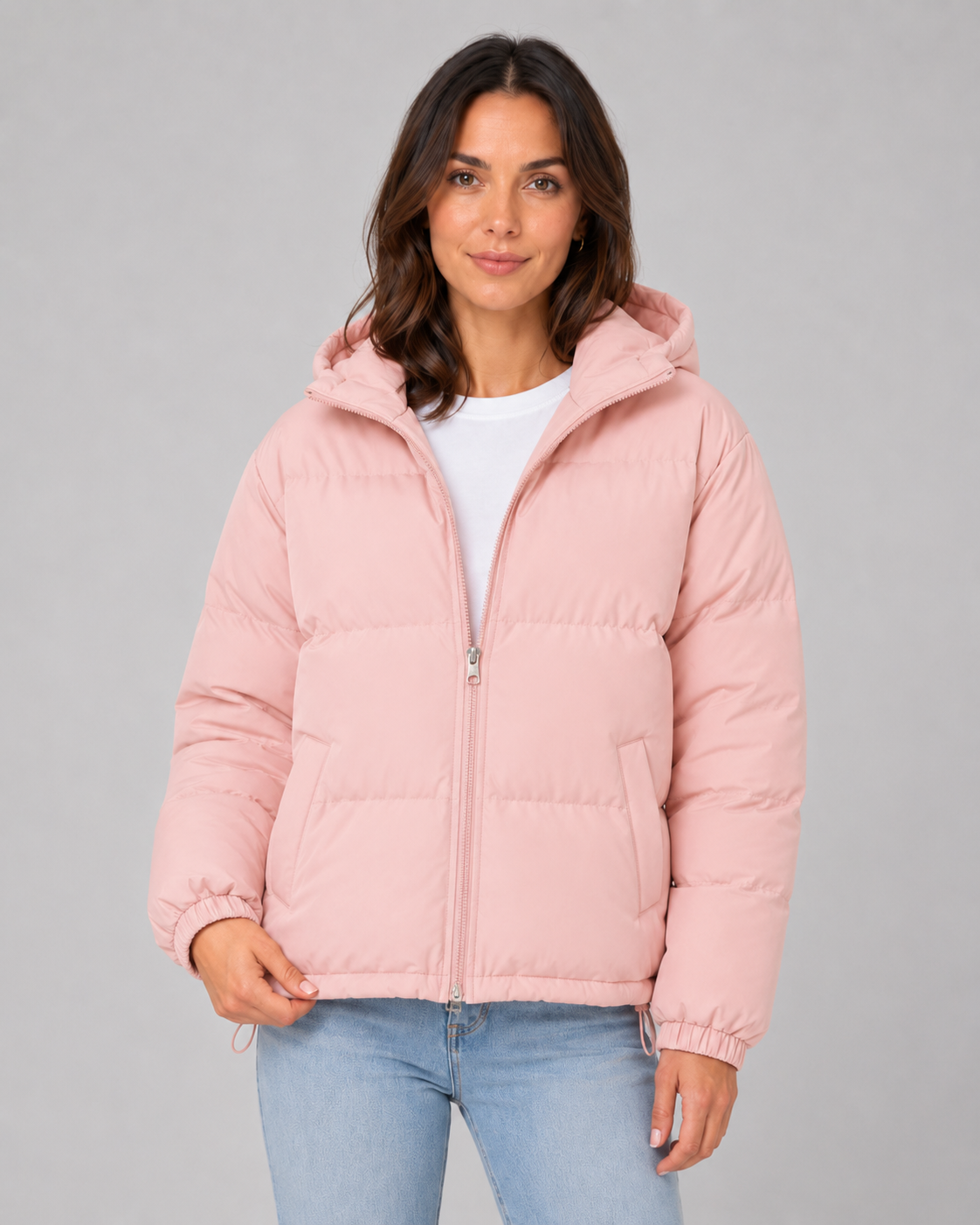 Piumino Invernale Donna con Cappuccio e Coulisse