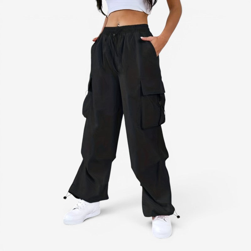 Pantaloni Donna ANFINITE a Gamba Larga con Coulisse e Tasche