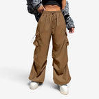 Pantaloni Donna ANFINITE a Gamba Larga con Coulisse e Tasche