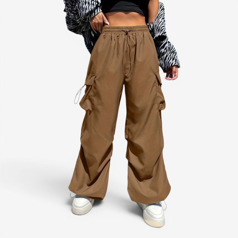 Pantaloni Donna ANFINITE a Gamba Larga con Coulisse e Tasche