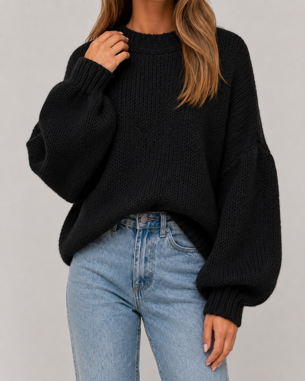 Maglione Donna Oversize in Maglia Grossa