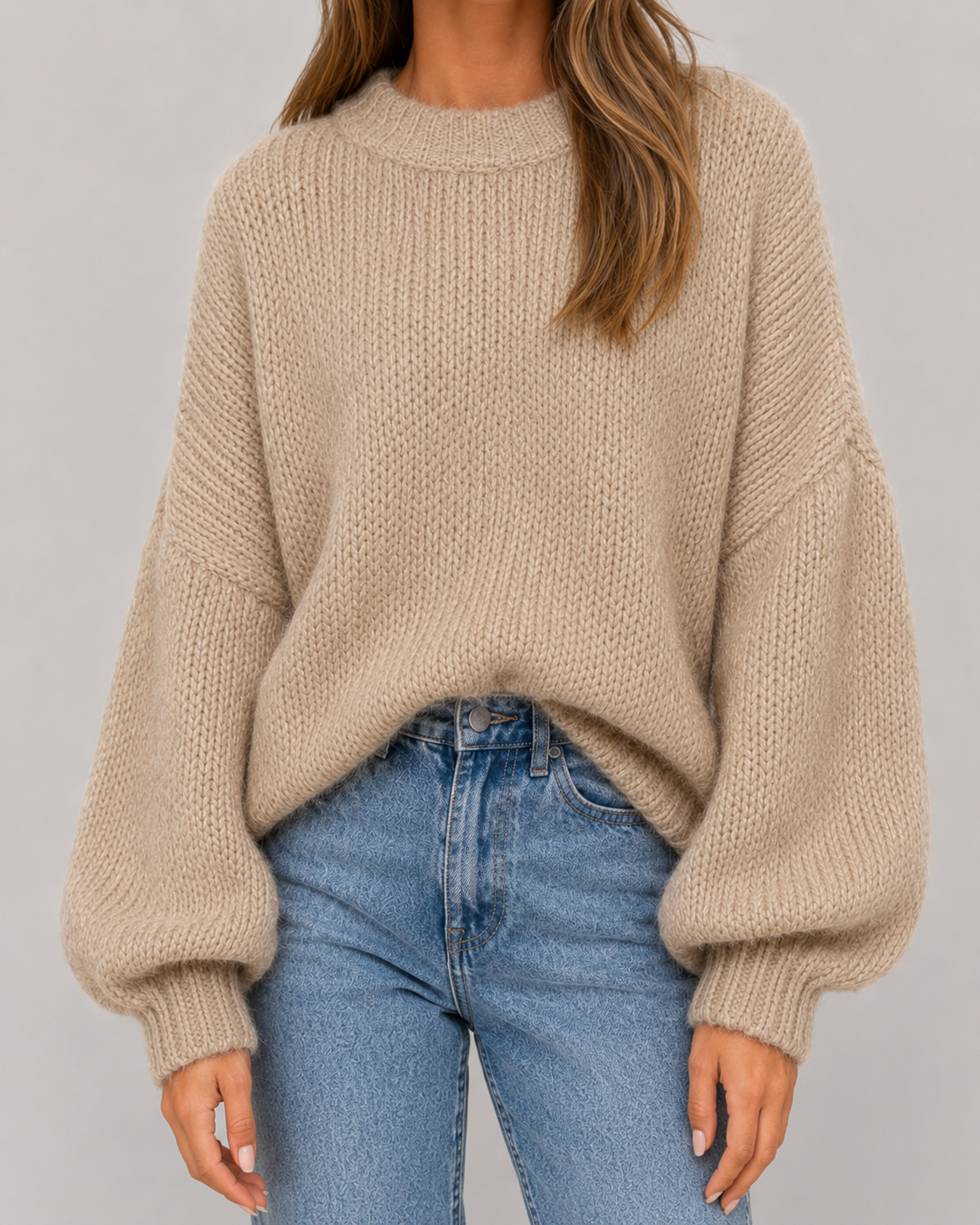 Maglione Donna Oversize in Maglia Grossa
