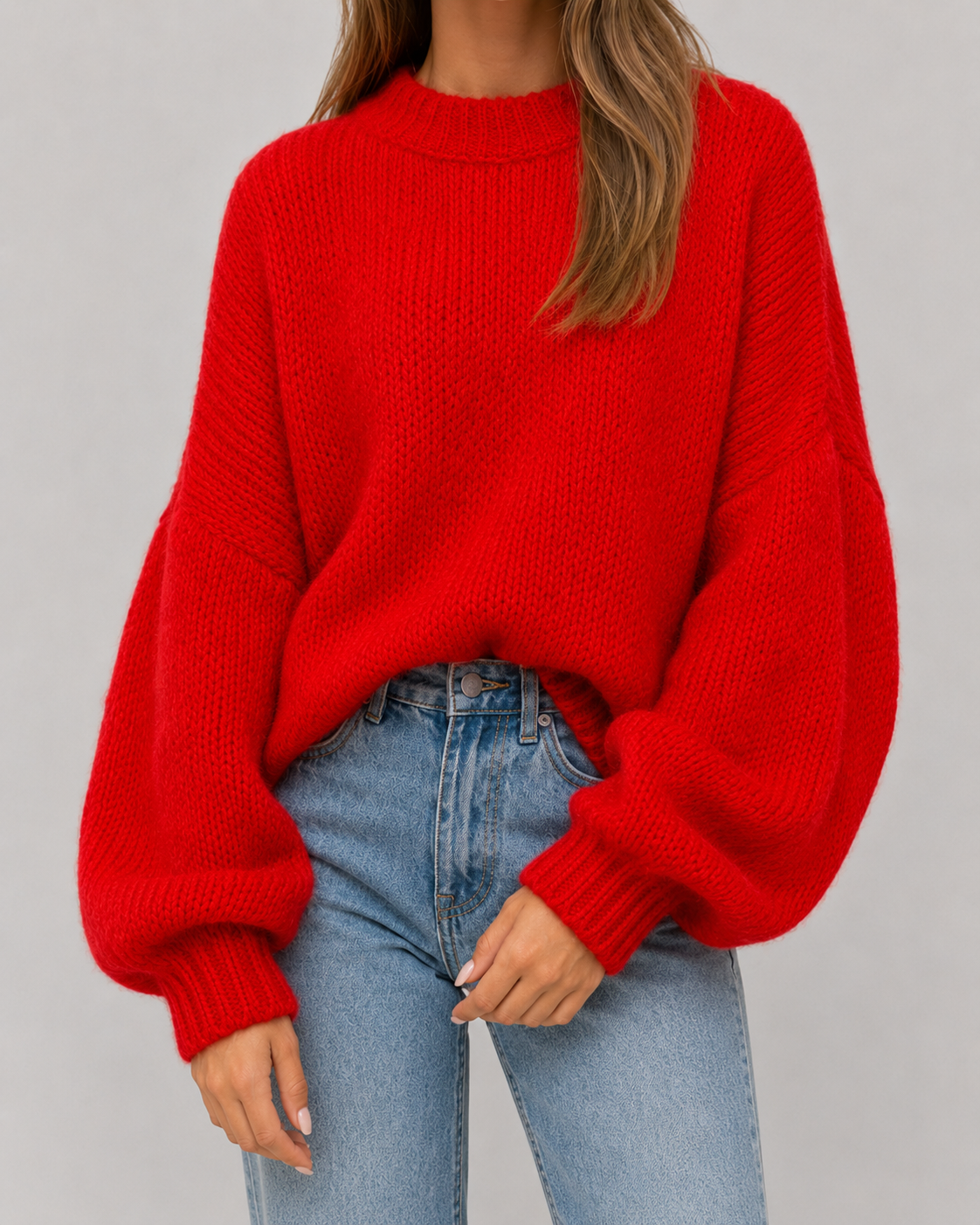 Maglione Donna Oversize in Maglia Grossa